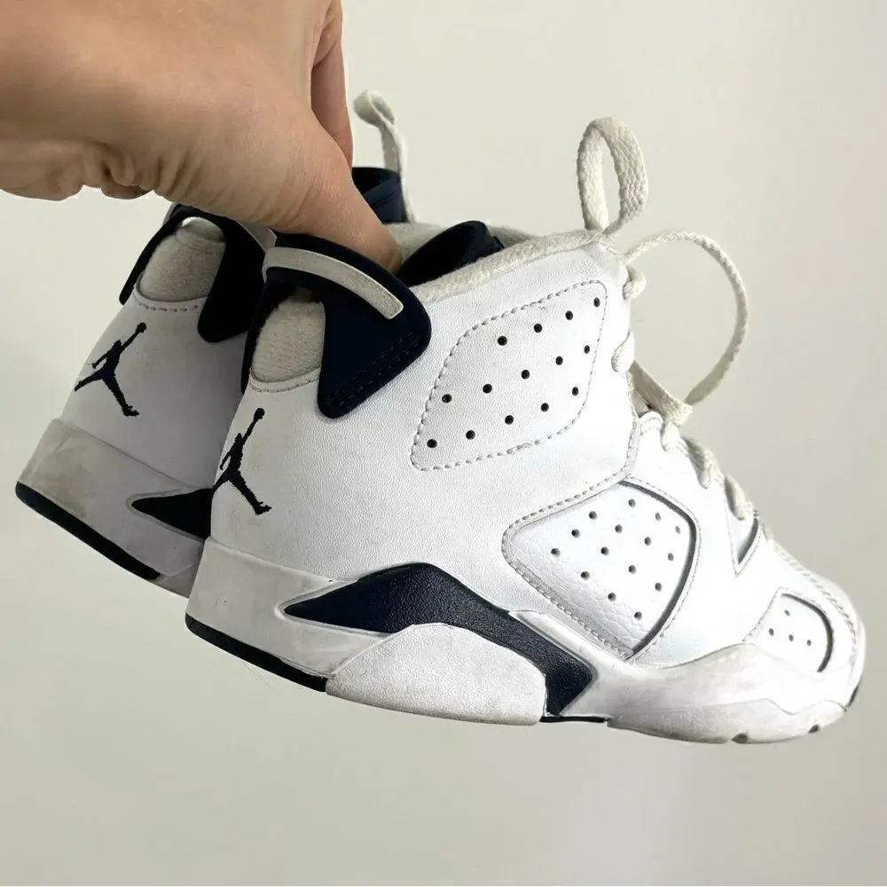 Nike AIR JORDAN 6 MIDNIGHT NAVY PS (PRESCHOOL) 2022 - Picture 8 of 13